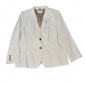Women's Striped Italian Fabric Talbots Blazer